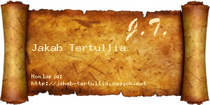 Jakab Tertullia névjegykártya
